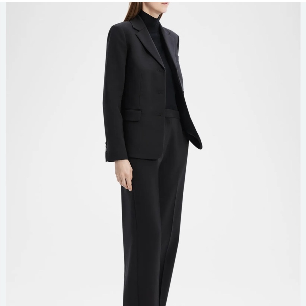 Theory Blazer - 3 button black wool